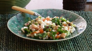 Israeli Couscous Salad with Lemon and Spinach