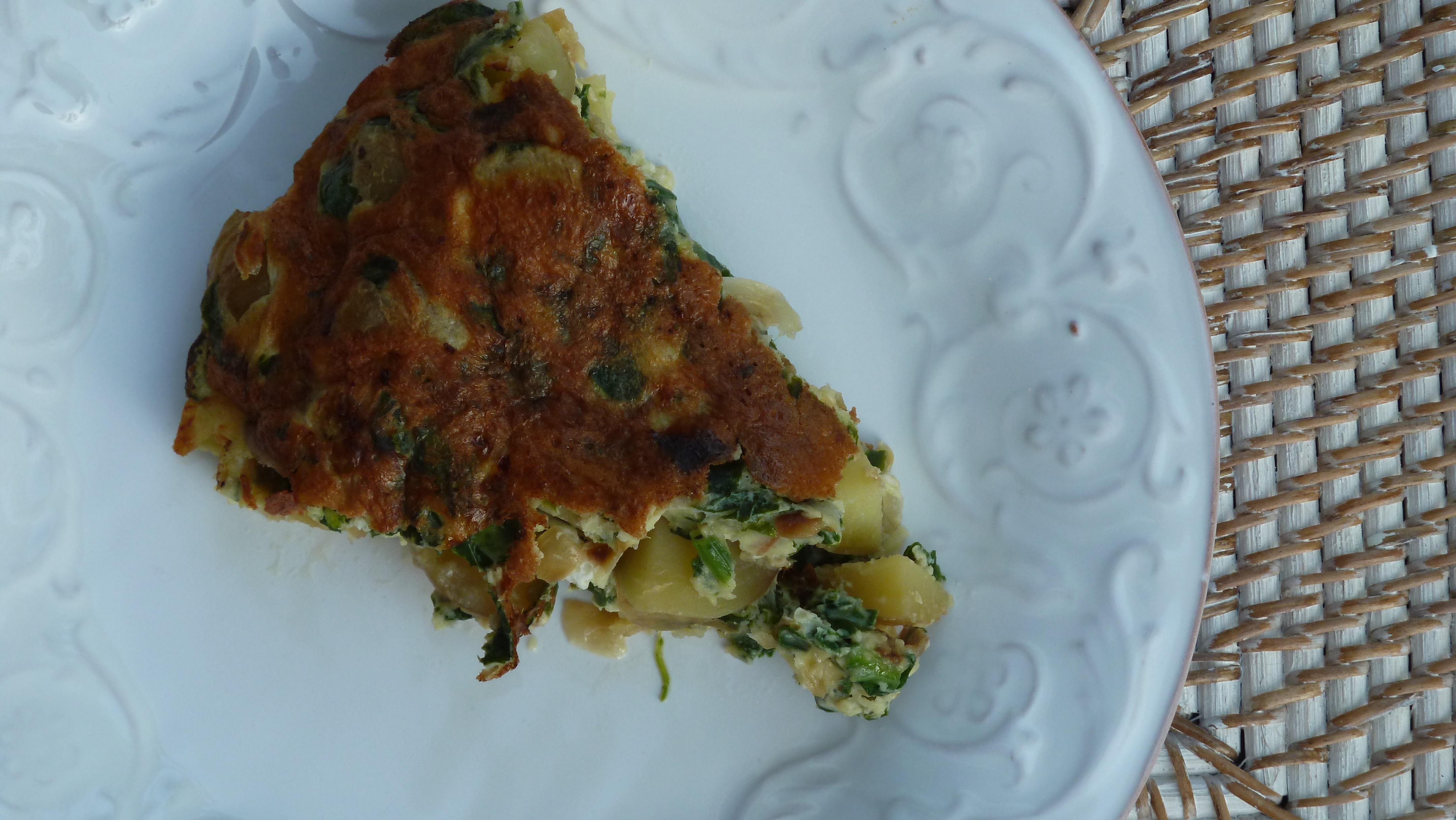 potato spinach frittata