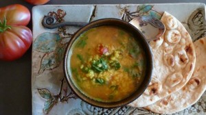 Dal with Spinach