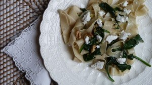 pappardelle with lemon and greens