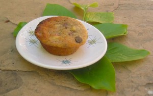 Banana Muffins with Strawberries