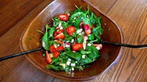 Strawberry, Arugula and Spinach Salad