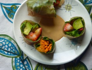 Fruit spring rolls